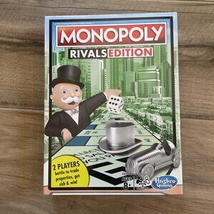NEW Monopoly Rivals Edition Board Game 2 Players Ages 8+
